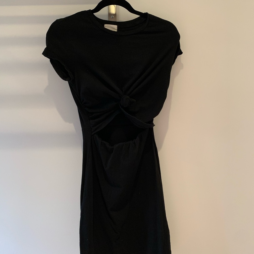 Silence + Noise Tie Front T-Shirt Dress